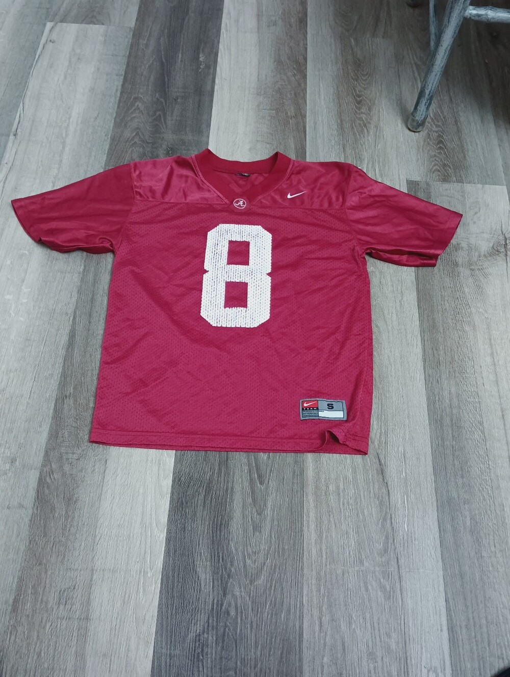 Nike Kids Size Small Alabama Crimson TideRed Football Jersey with White Number 8